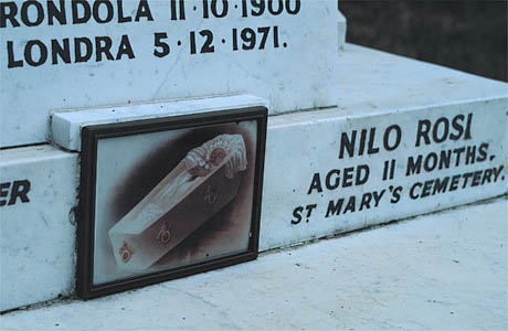 dead baby in coffin photo